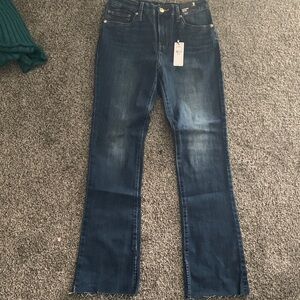 Express Dark Blue Straight Leg Jeans
